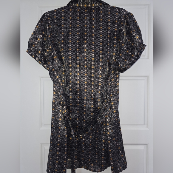 Point Zero Black Dot-Print Mini Dress Sz 1X - Picture 2 of 7